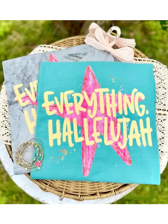 Everything Hallelujah T-shirt-COMFORT COLOR Shirleys of Collins