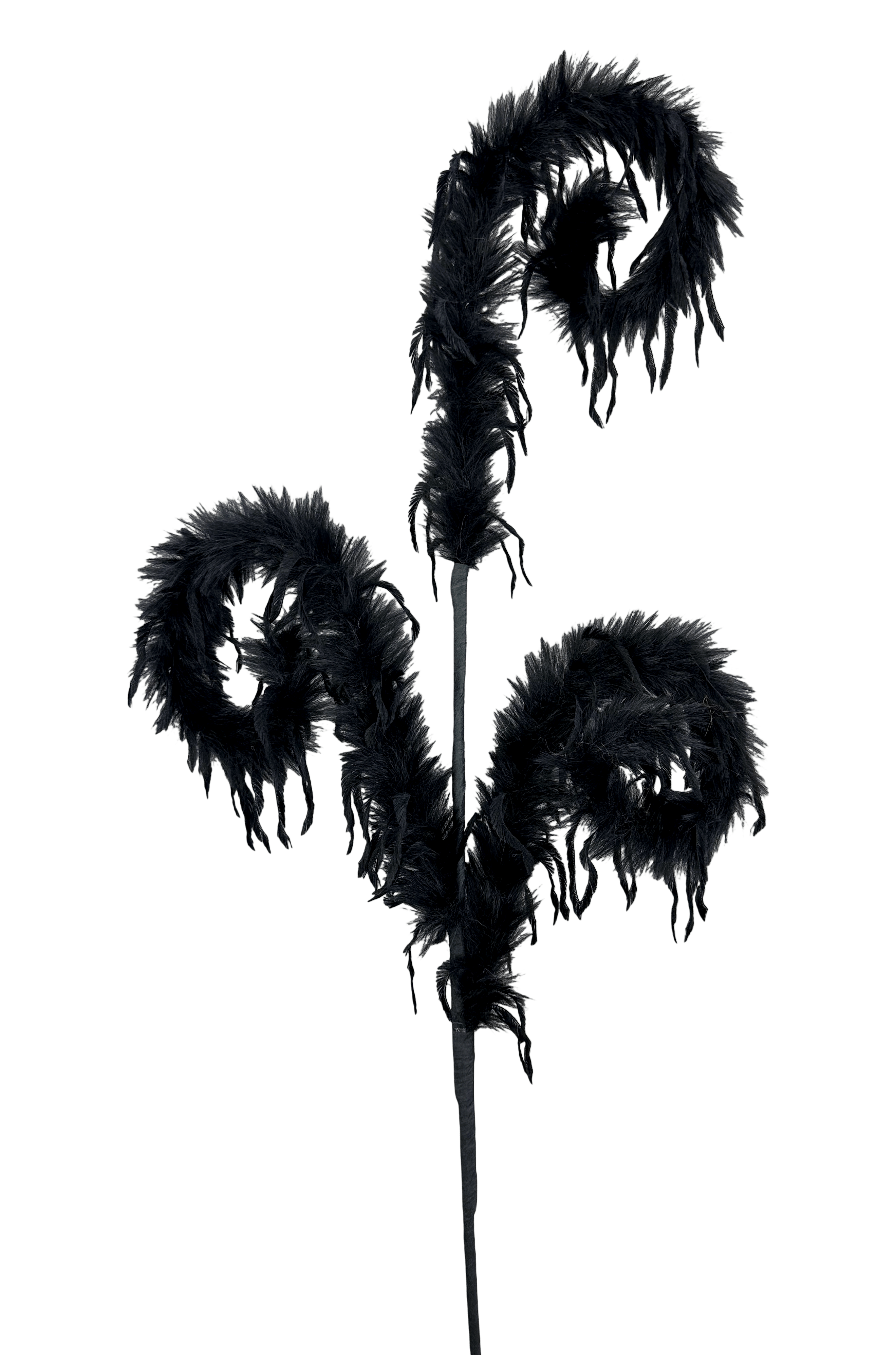 FURRY SPIRAL CURLY SPRAY X 3 H28-BLACK Liberty Floral 57305BK