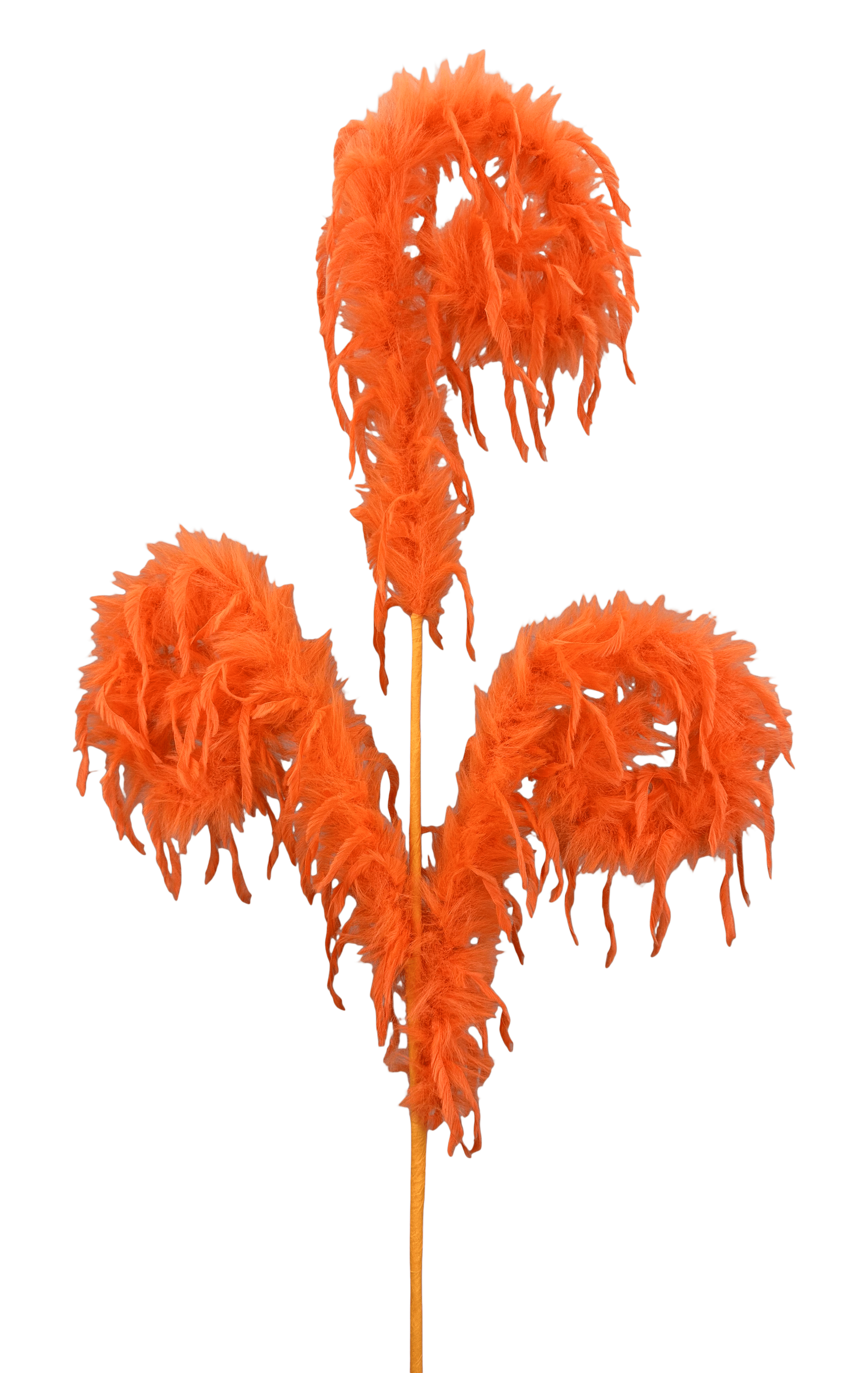 FURRY SPIRAL CURLY SPRAY X 3 H28-ORANGE Liberty Floral 57305OR