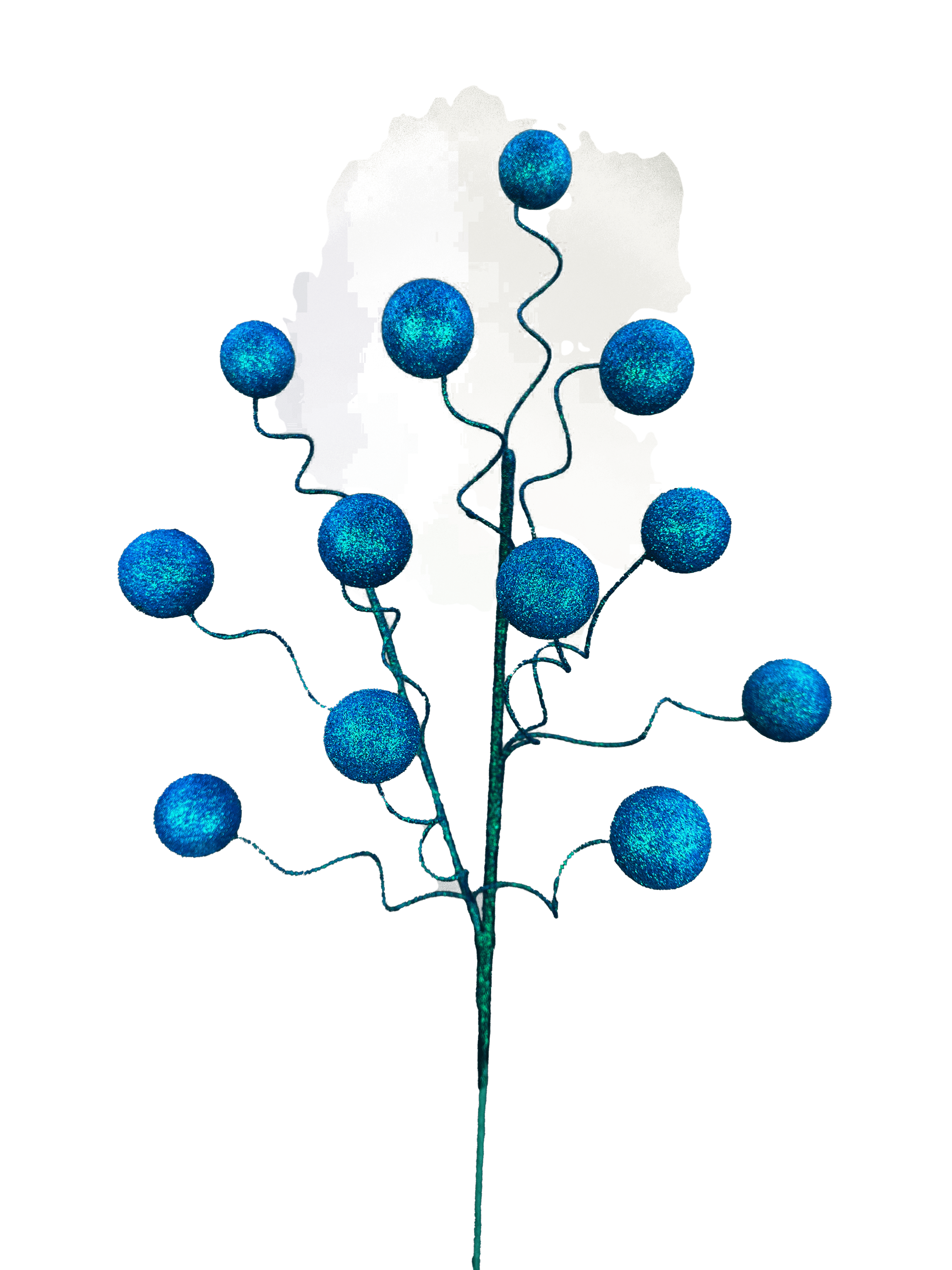 GLITTER BALL SPRAY X 12-BLUE Liberty Floral 63744BL