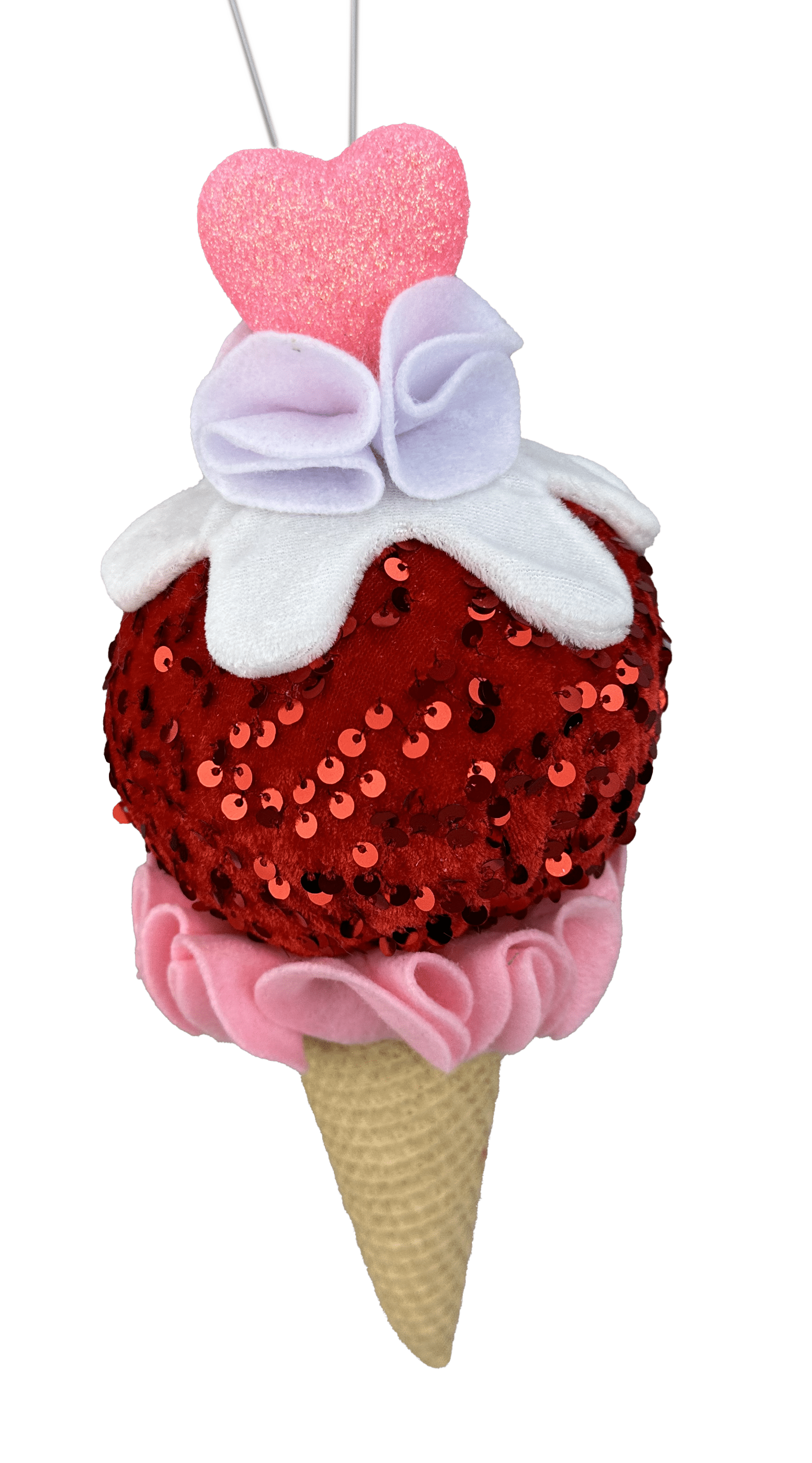 Ornament Heart Ice Cream Liberty Floral 63562RDPK