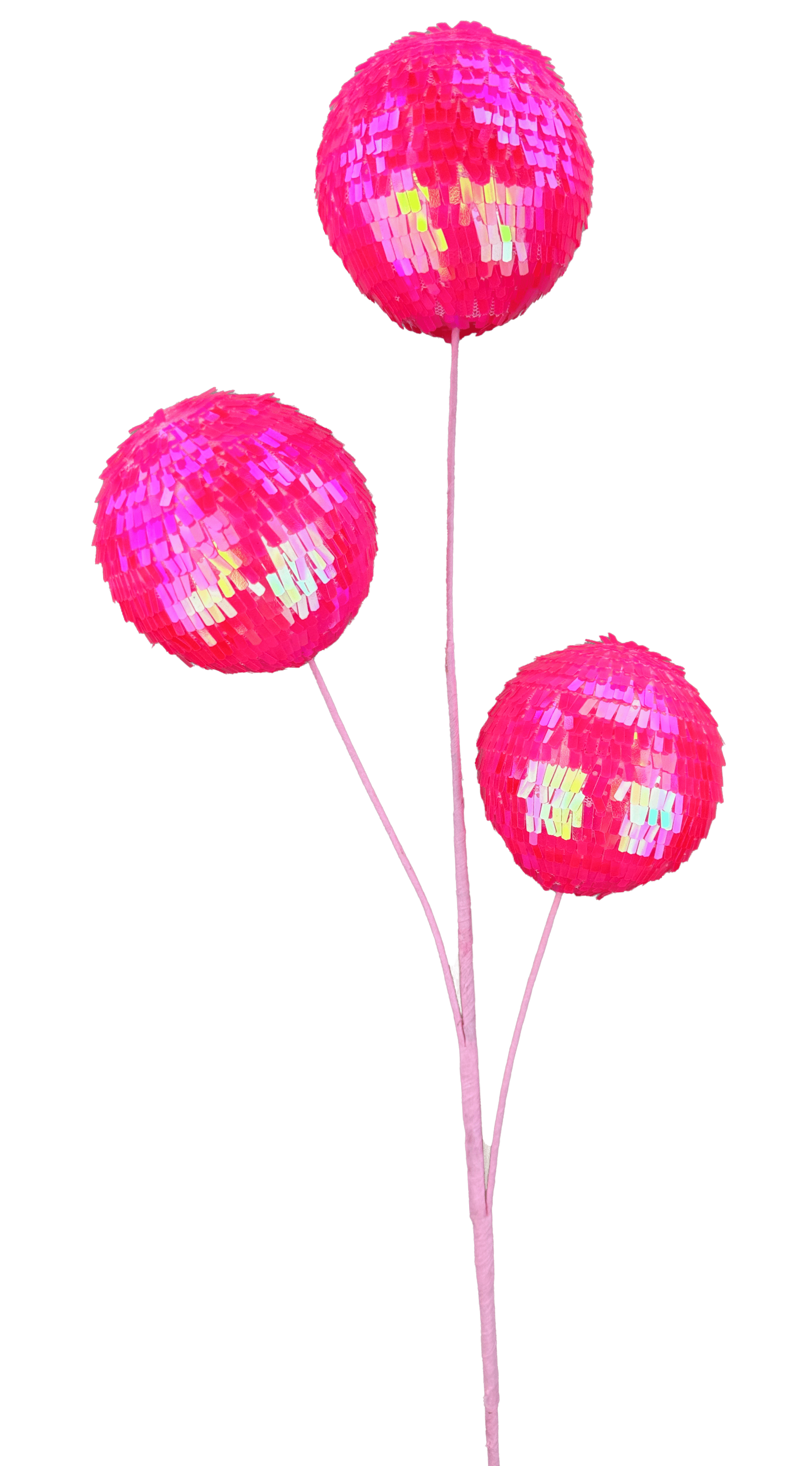 Sequin Ball spray x 3 H28-HOT PINK Liberty Floral 63753HTPK