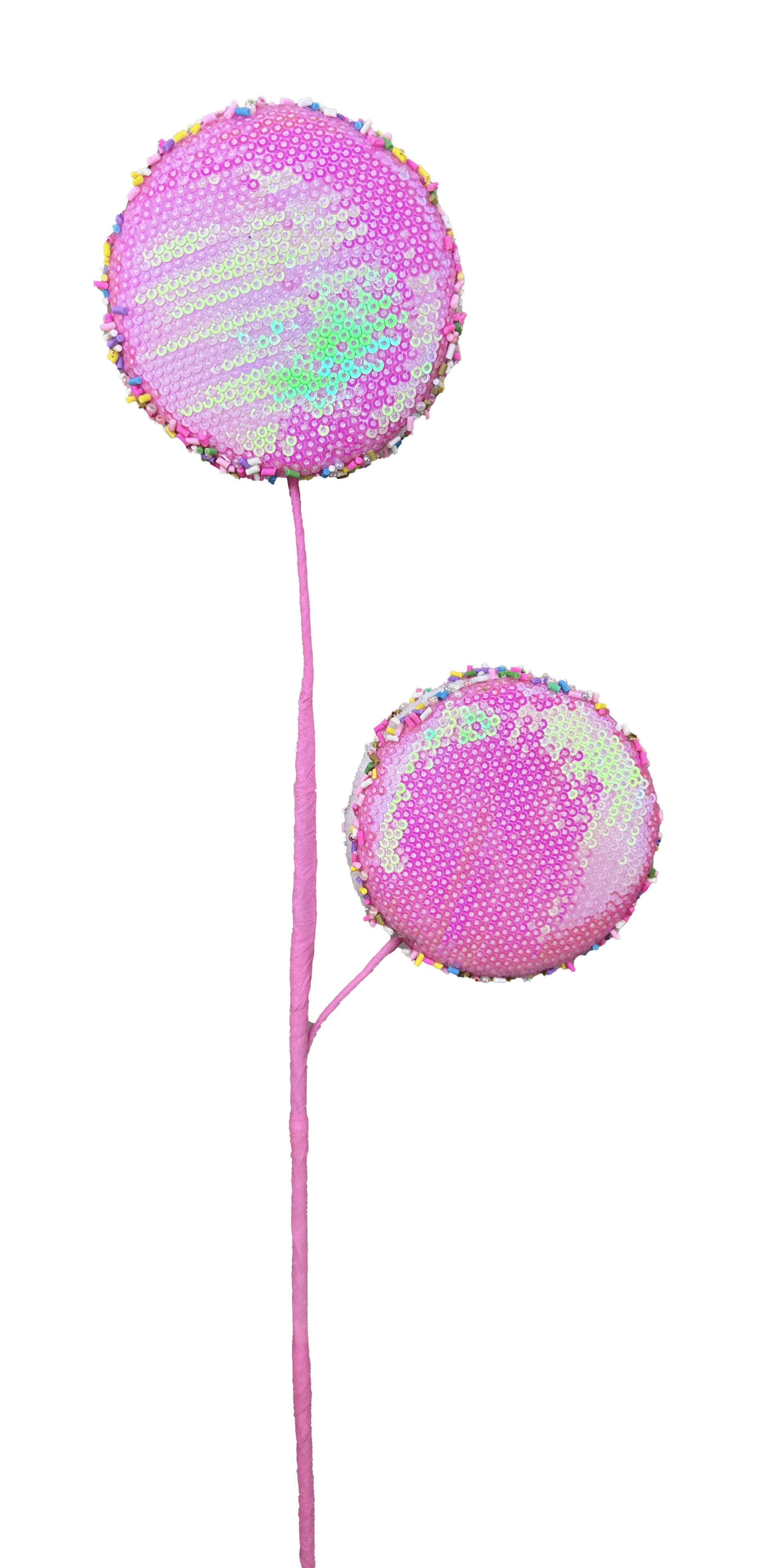 SEQUIN MACAROON SPRAY X 2 H24-PINK Liberty Floral 63599PK