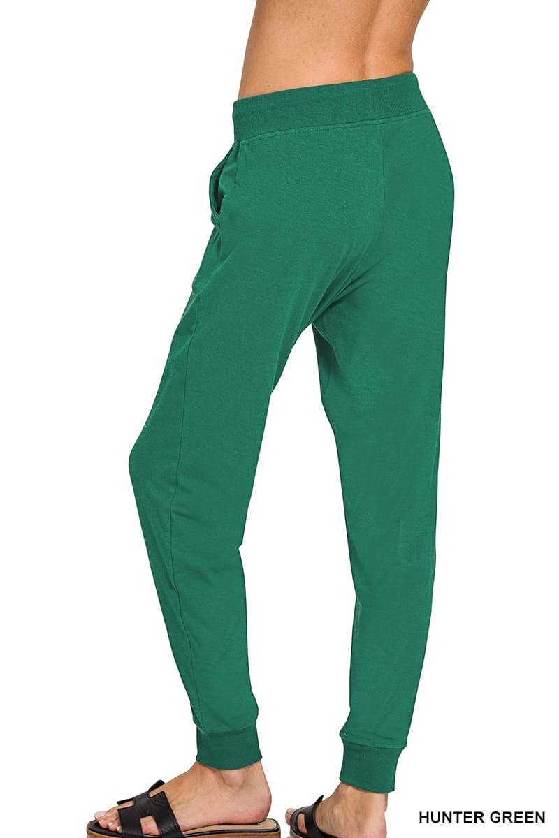 Zenana Cotton Jogger Pants ZENANA