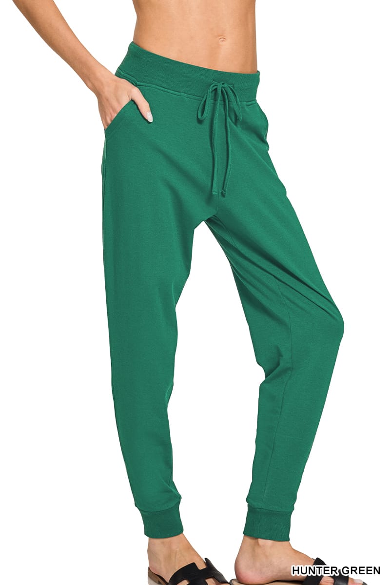 Zenana Cotton Jogger Pants ZENANA