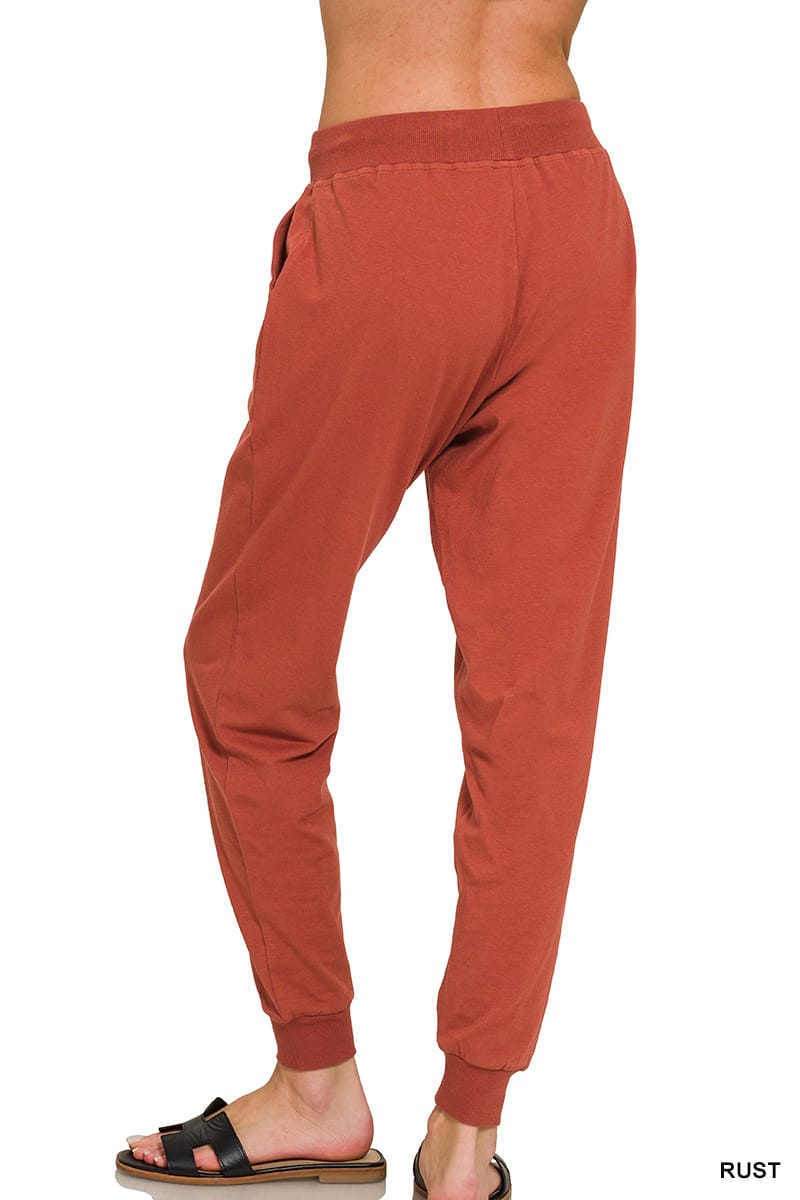 Zenana Cotton Jogger Pants ZENANA