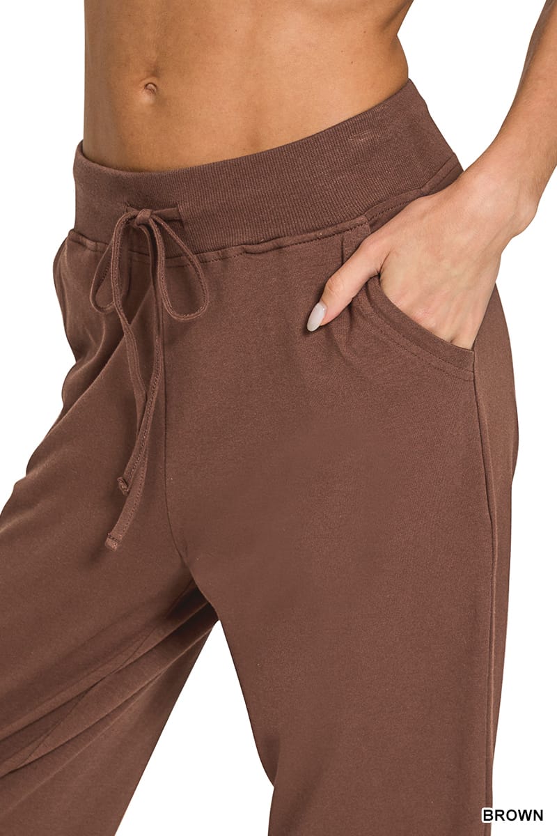 Zenana Cotton Jogger Pants ZENANA