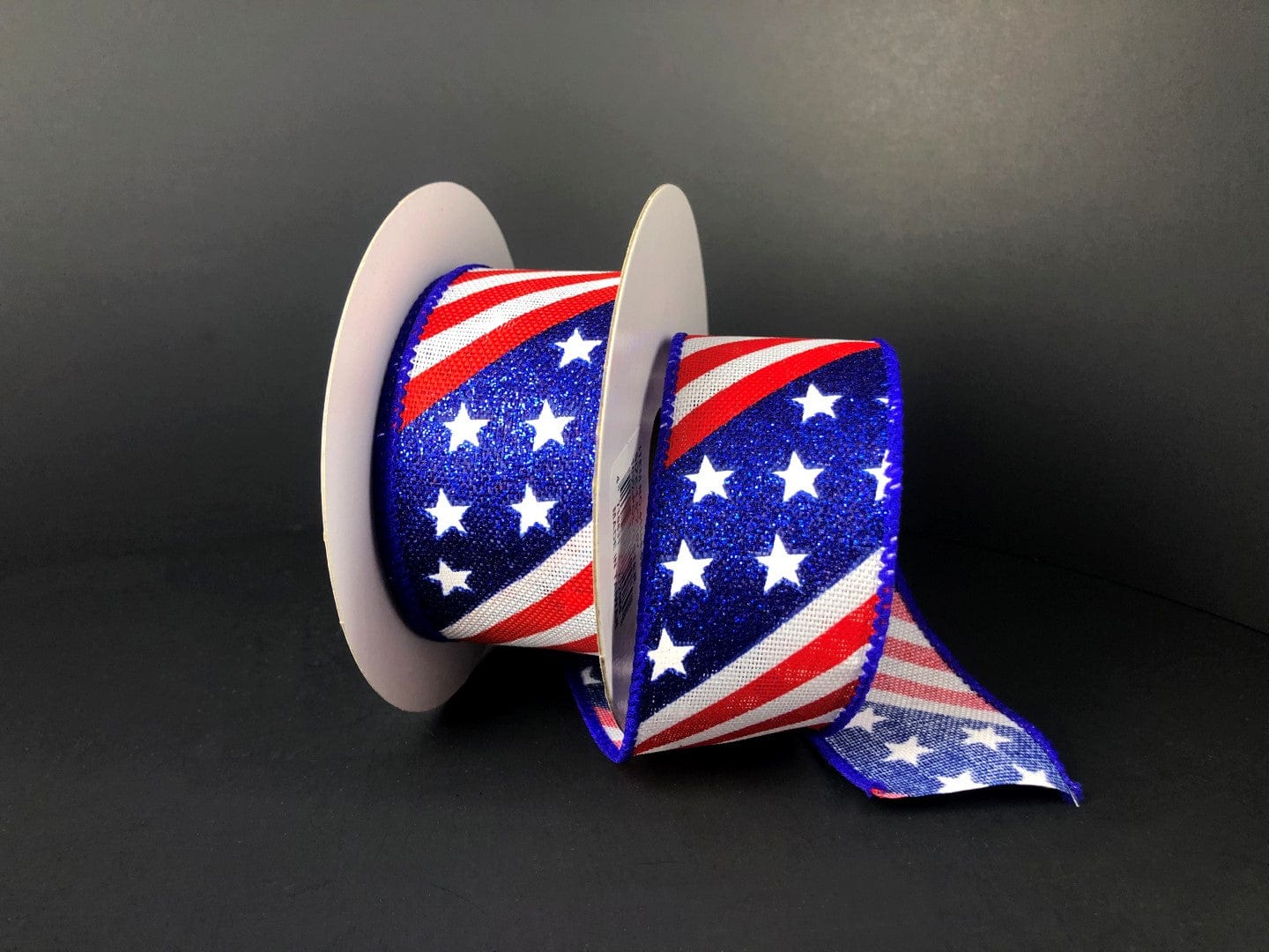 1.5" Glitter Stars & Stripes Patriotic Ribbon Shirleys of Collins 41106-09-25