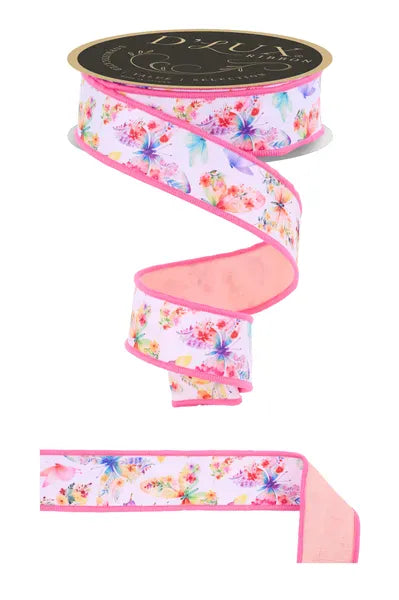 1.5" x 10yd Botanical Butterflies/Fused Craig Bachman LX1185FM