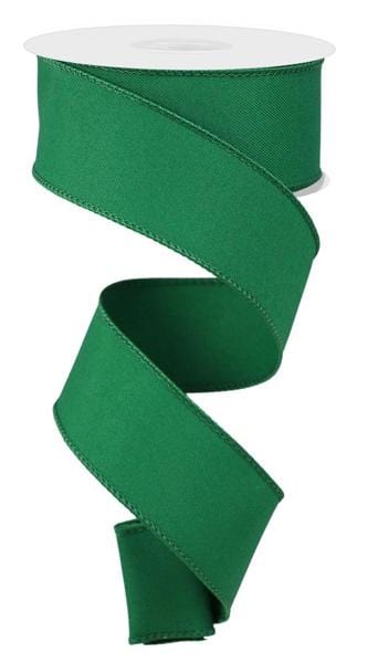 1.5" x 10yd Diagonal Weave Fabric - Emerald Green Craig Bachman Ribbon RGE120206