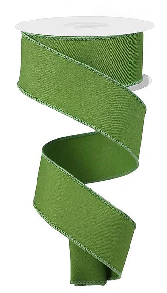 1.5" x 10yd Diagonal Weave Fabric - Moss Green Craig Bachman RGE120236
