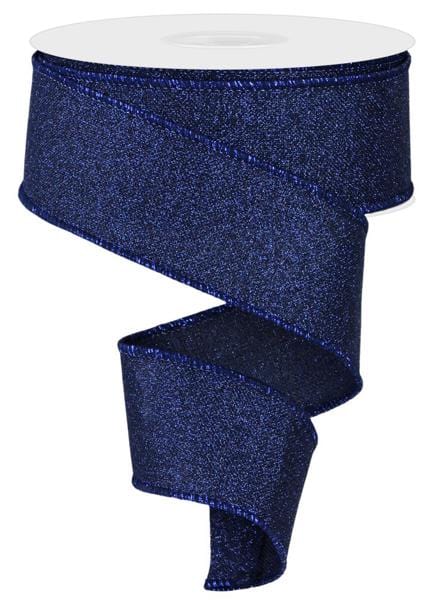 1.5" x 10yd Fine Glitter On Royal - Navy Blue Craig Bachman Ribbon RGE138019