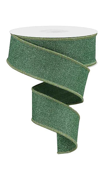1.5" x 10yd Fine Glitter On Royal - Sage Green Craig Bachman RGE138089