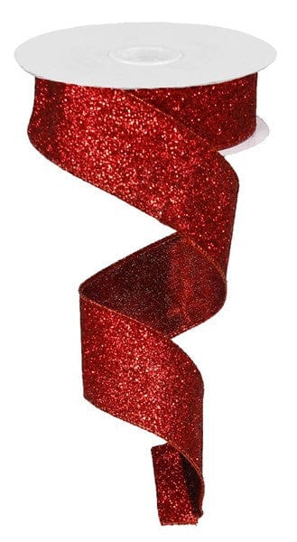 1.5" X 10Yd Glitter On Metallic - Red Craig Bachman RJ403024