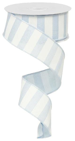 1.5" X 10Yd Horizontal Stripe - Light Blue/White Craig Bachman RX914875