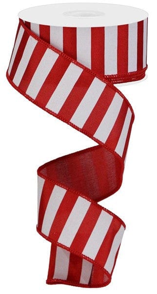 1.5" X 10YD MEDIUM HORIZONTAL STRIPE - RED/WHITE Craig Bachman RG0177724