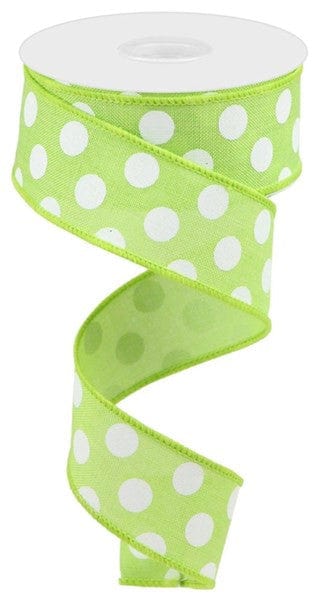 1.5" X 10Yd Medium Multi Dots - Bright Green/White Craig Bachman RX9145H2