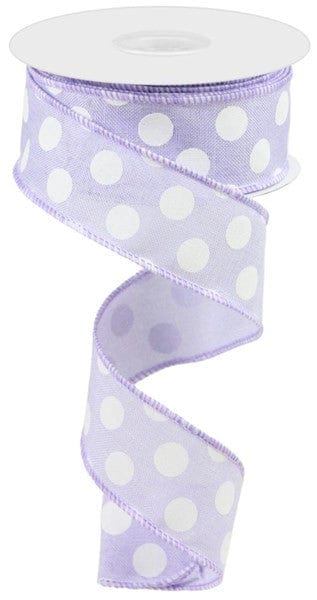 1.5" X 10Yd Medium Multi Dots - Light Lavender/White Craig Bachman RX9145NR