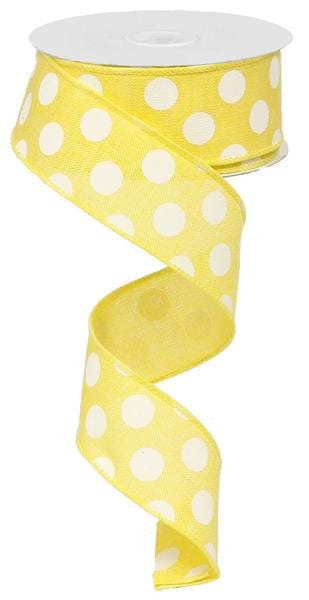 1.5" X 10Yd Medium Multi Dots - Yellow/White Craig Bachman RX9145X7