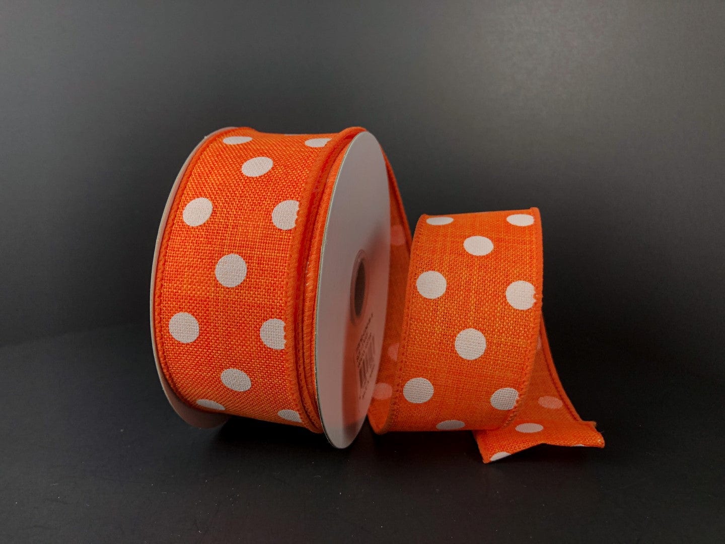 1.5" X 10YD Medium Polka Dot - Bright Orange Jascotina Ribbon 41243-09-19