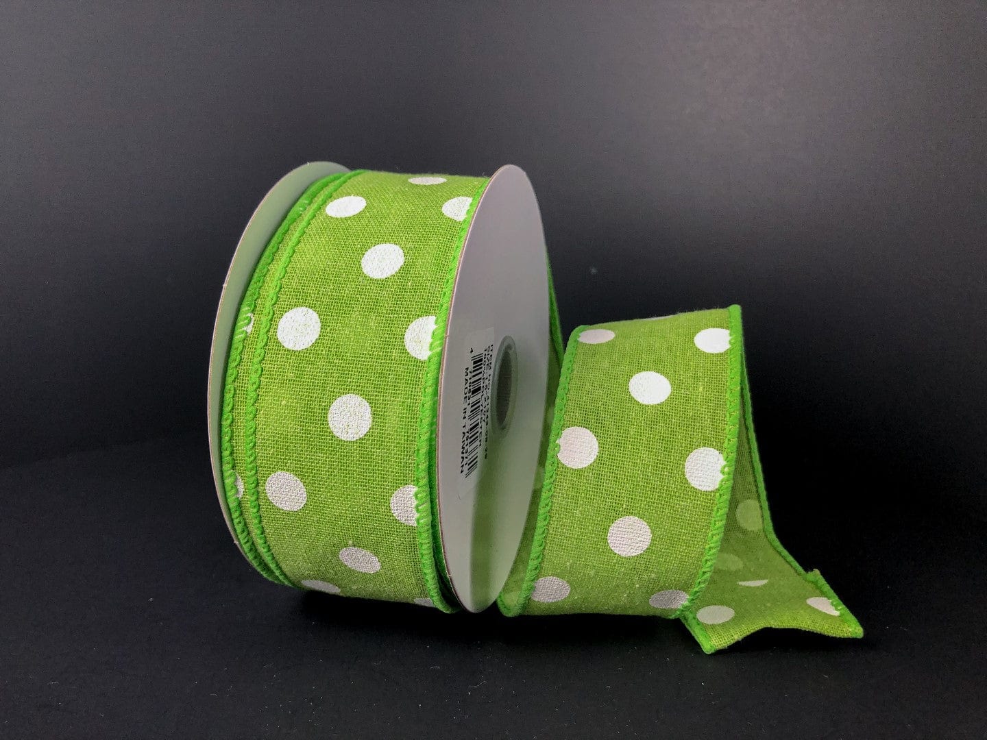 1.5" X 10YD Medium Polka Dot - Lime Green Jascotina Ribbon 41243-09-29