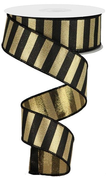 1.5" x 10yd Metallic Horizontal Stripe Craig Bachman RGA1066RF