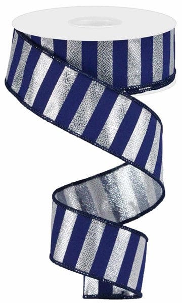 1.5" x 10yd Metallic Horizontal Stripe Craig Bachman RGA1069T1