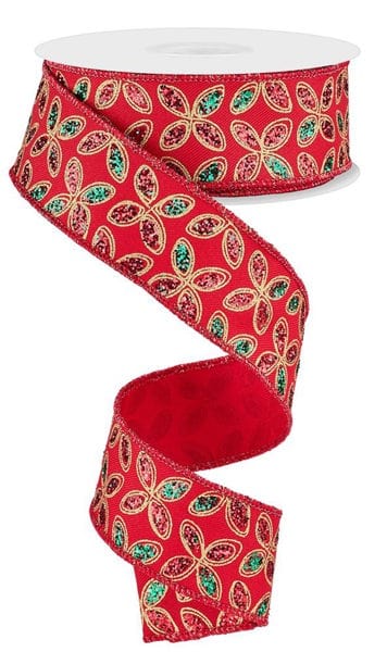 1.5" x 10yd Quatrefoil Petals Craig Bachman RGE192524