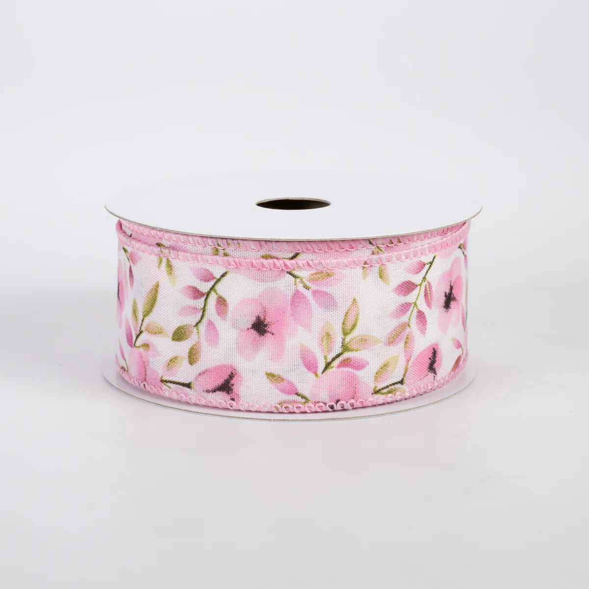 1.5" X 10YD Satin Mauve Tulips Ribbon - Ivory Jascotina 42618-09-34