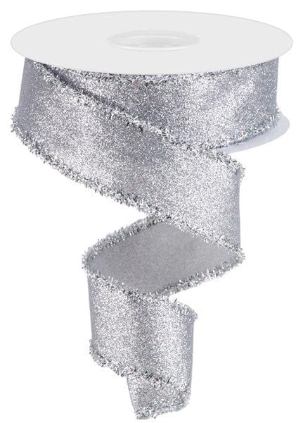 1.5" X 10Yd Shimmer Glitter/Tinsel - Silver Craig Bachman RGA830826