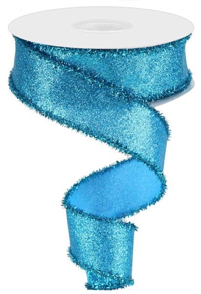 1.5" X 10Yd Shimmer Glitter/Tinsel - Turquoise Craig Bachman RGA8308A2