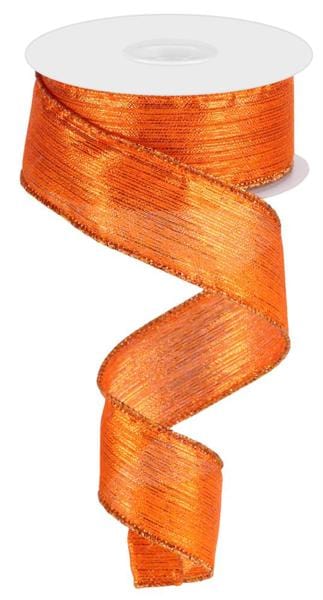 1.5" x 10yd Vertical Metallic Stripe - Orange Craig Bachman RIBBON RGC129920
