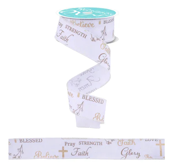 1.5" x 10yd Words Of Faith Craig Bachman RGH113227