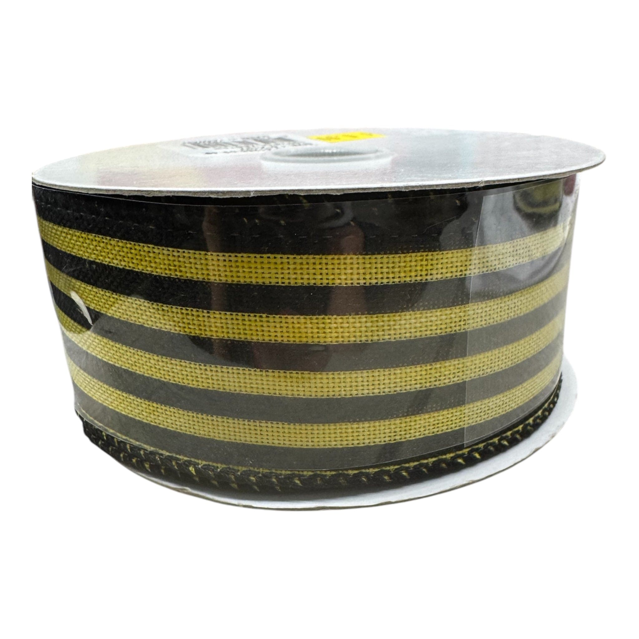 1.5" X 10YD Yellow and Black Striped Ribbon Shirleys of Collins 41255-09-49