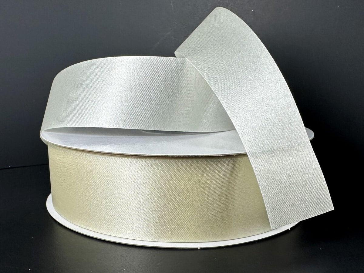 1.5"X100YD IVORY STIFF SINGLE FACE SATIN Jascotina 921009-18