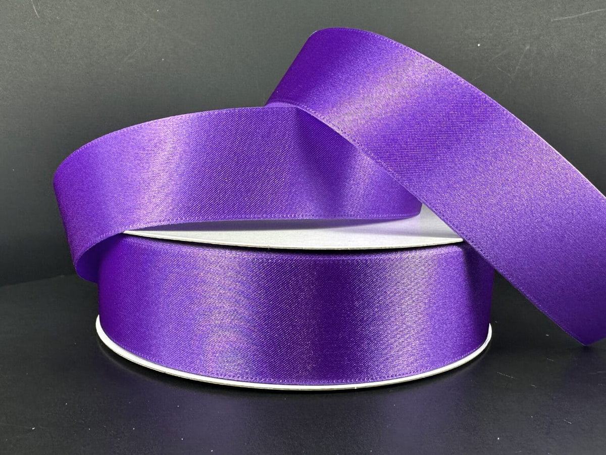 1.5"X100YD PURPLE STIFF SINGLE FACE SATIN Jascotina 921009-11