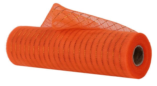 10.25" x 10yd Fine Weave Metallic Mesh-ORANGE Craig Bachman RY5001KC