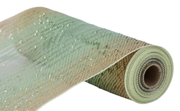 10.25" x 10yd Matte Wide Foil Ombre Mesh Ribbon Craig Bachman RY8509R7