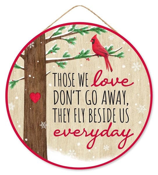 10.5"Dia Mdf They Fly Beside Us Sign - Red/Green/Brown/Black Shirley's Direct AP7239