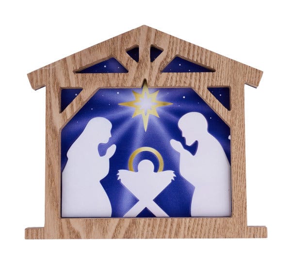 10.5"L Metal/Embossed Nativity Sign Craig Bachman MD133077