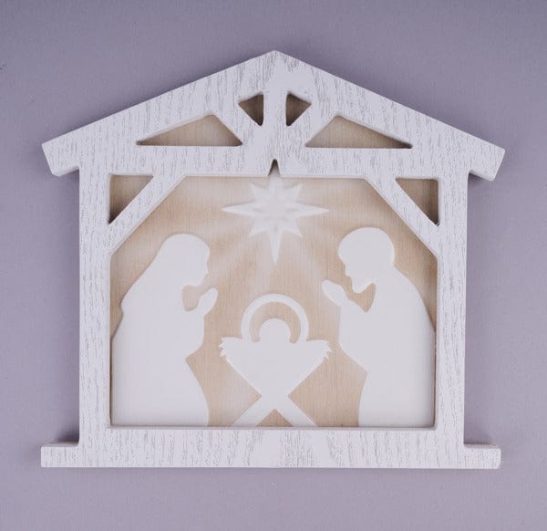 10.5"L Metal/Embossed Nativity Sign Craig Bachman MD133078