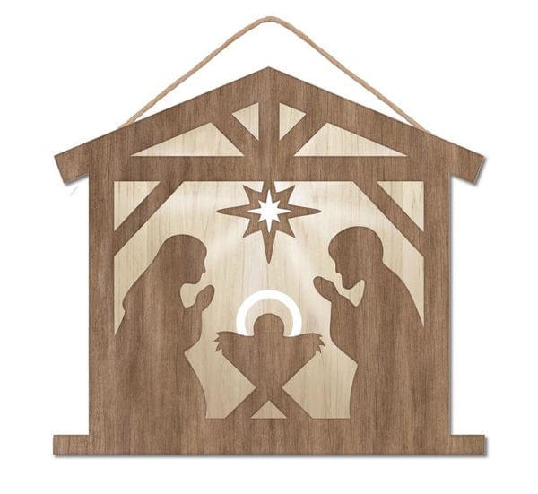 10.5"L x 9.5"H Nativity Scene Sign Craig Bachman AP7330