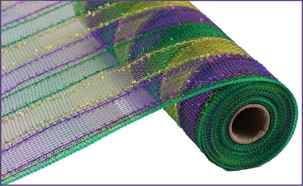 10.5" X 10YD TINSEL/PP CHECK - MARDI GRAS Craig Bachman RY841173