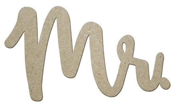 10.85"L X 6.25"H MDF MR. - NATURAL Wood Cut Out Shirley's Direct AB2500