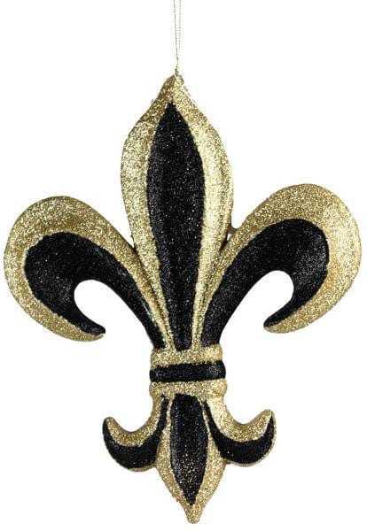 10" Fleur De Lis W/Hanger-Gold/Black Shirley's Direct MZ1780E6