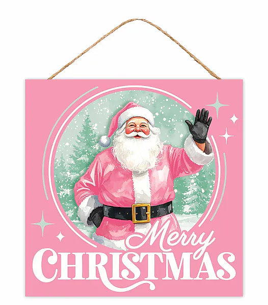 10"Sq Mdf Merry Christmas/Santa Claus Craig Bachman AP7469K6