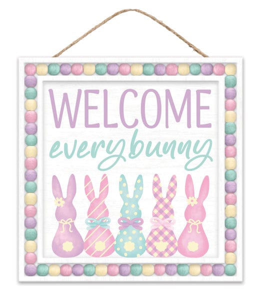 10"Sq Welcome Every Bunny Sign Craig Bachman AP737883