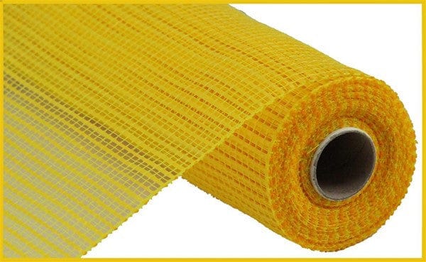 10" x 10yd Horizontal Wide Striped Mesh - Yellow Craig Bachman RE890029