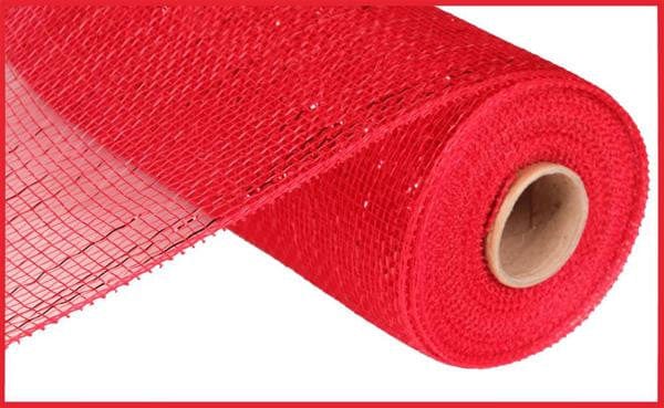 10" X 10Yd Metallic Mesh - Red W/Red Foil Craig Bachman RE130124