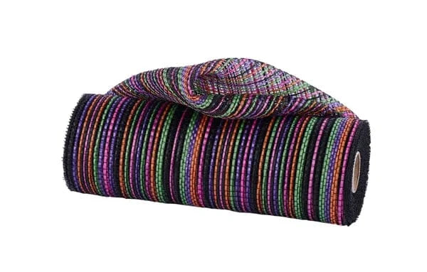 10" x 10yd Vertical Multicolor Stripe Mesh Craig Bachman RE1369YM